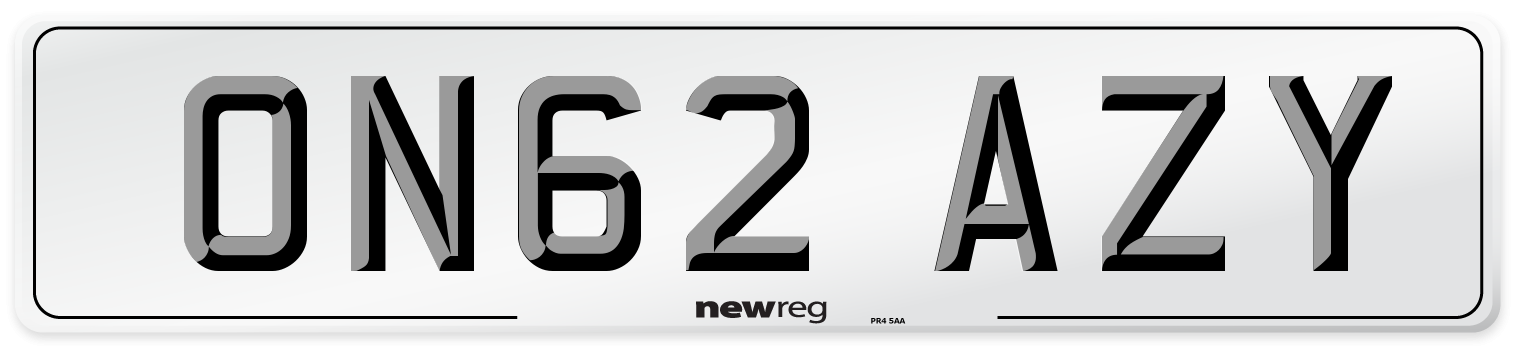 ON62 AZY Number Plate from New Reg